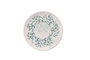 Hermia Set de 6 platos de postre Green Leaf en porcelana verde y blanco